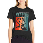 Herpetologist Herpetology Herp Id Rather Be Herping  Trendy Pattern T-Shirt