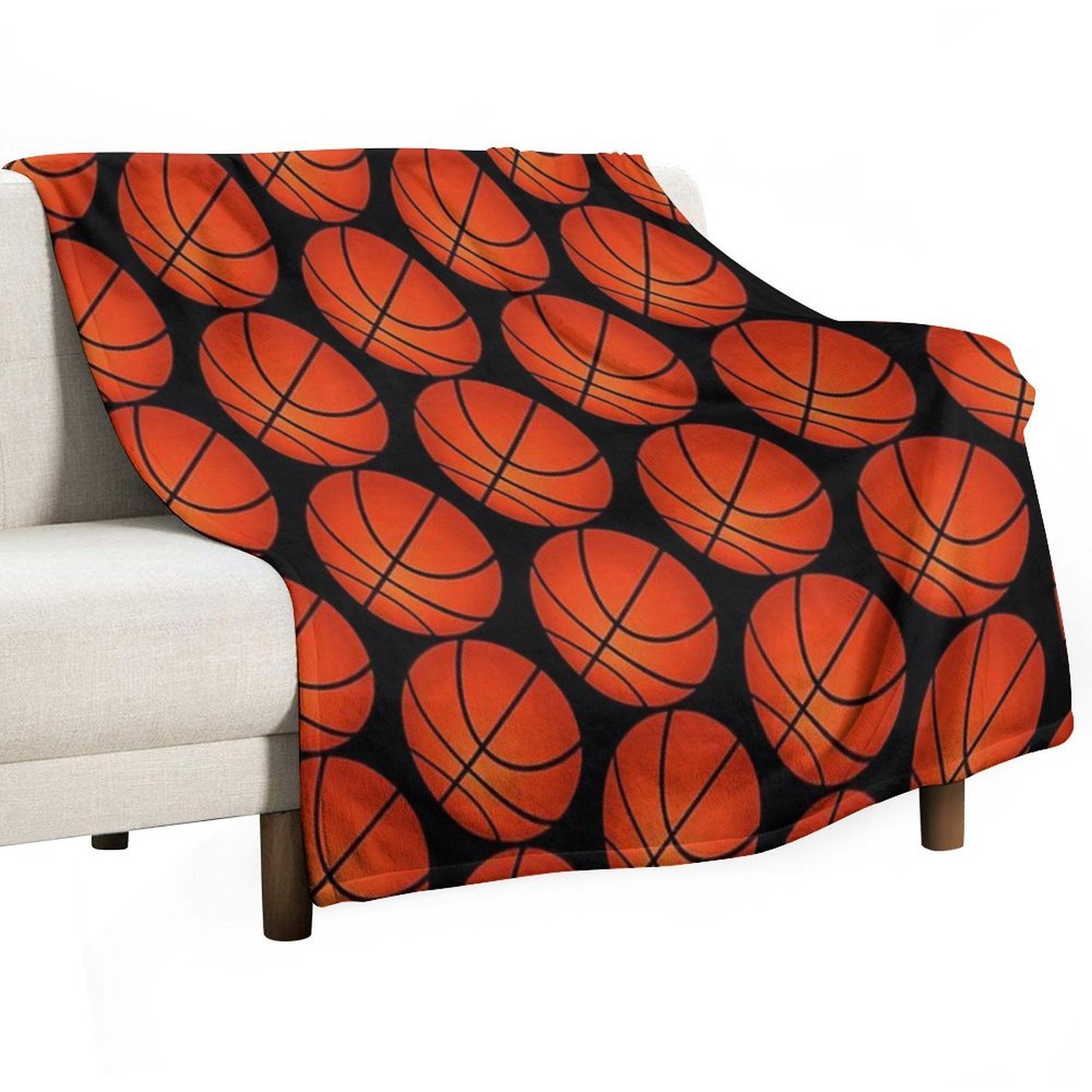 Sports Basketball Wrinkle-free Throw Blanket
