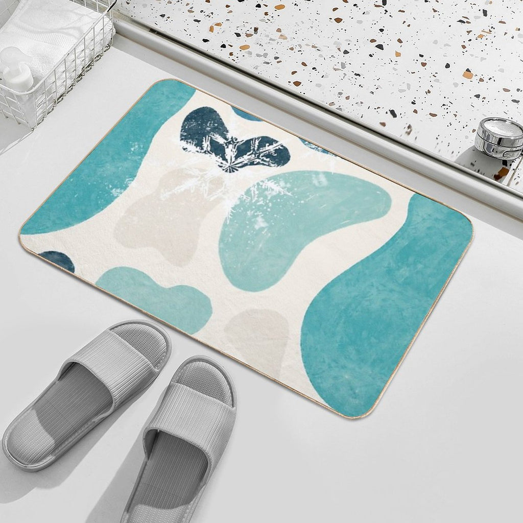 Abstract Winter Vibes  Fade-Resistant Bath Mat