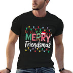 Merry Friendsmas Funny Christmas Friends Party Matching  Wrinkle-resistant T-Shirt