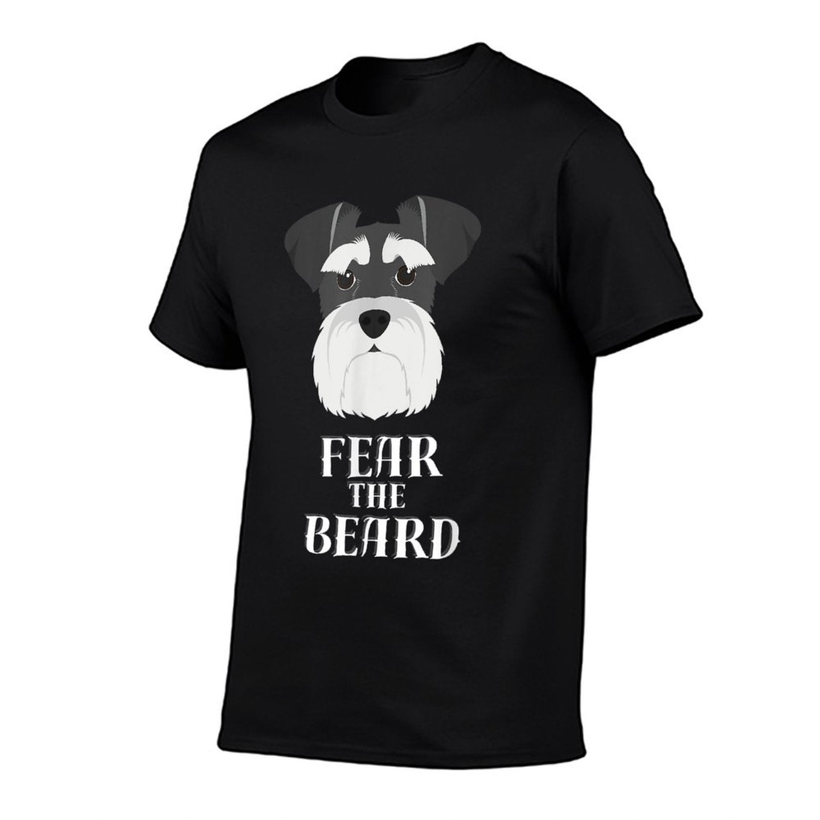 Funny Schnauzer Fear The Beard Gift  Rolled Sleeves T-Shirt