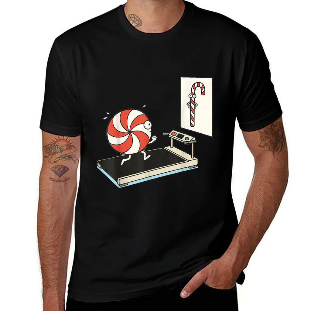 Funny Christmas Candy Cane Peppermint Candy Humor Jokes Kids  Relaxed-fit T-Shirt