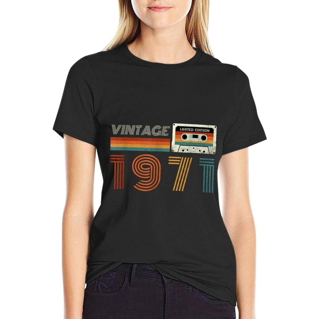 Vintage 1971 Limited Edition Retro Cassette Tape Birthday 54  Versatile T-Shirt