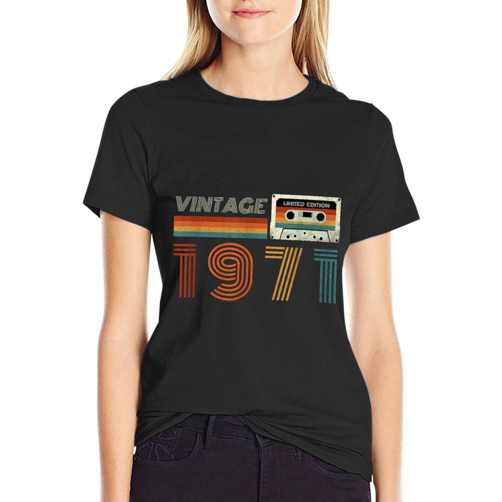 Vintage 1971 Limited Edition Retro Cassette Tape Birthday 54  Versatile T-Shirt