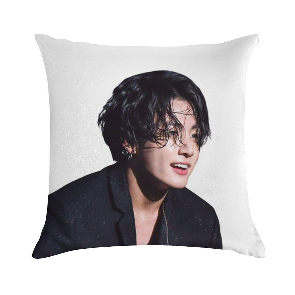 Jungkook Long Hair Hot Soft Multiple Sizes Throw Pillow