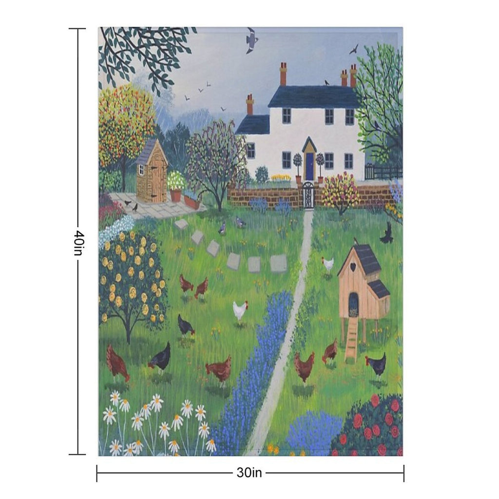 The Hen House Plush Throw Blanket