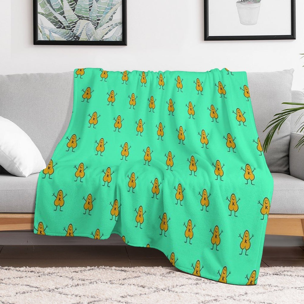 Postal Brain Damaged Krotchy Pattern Versatility Throw Blanket