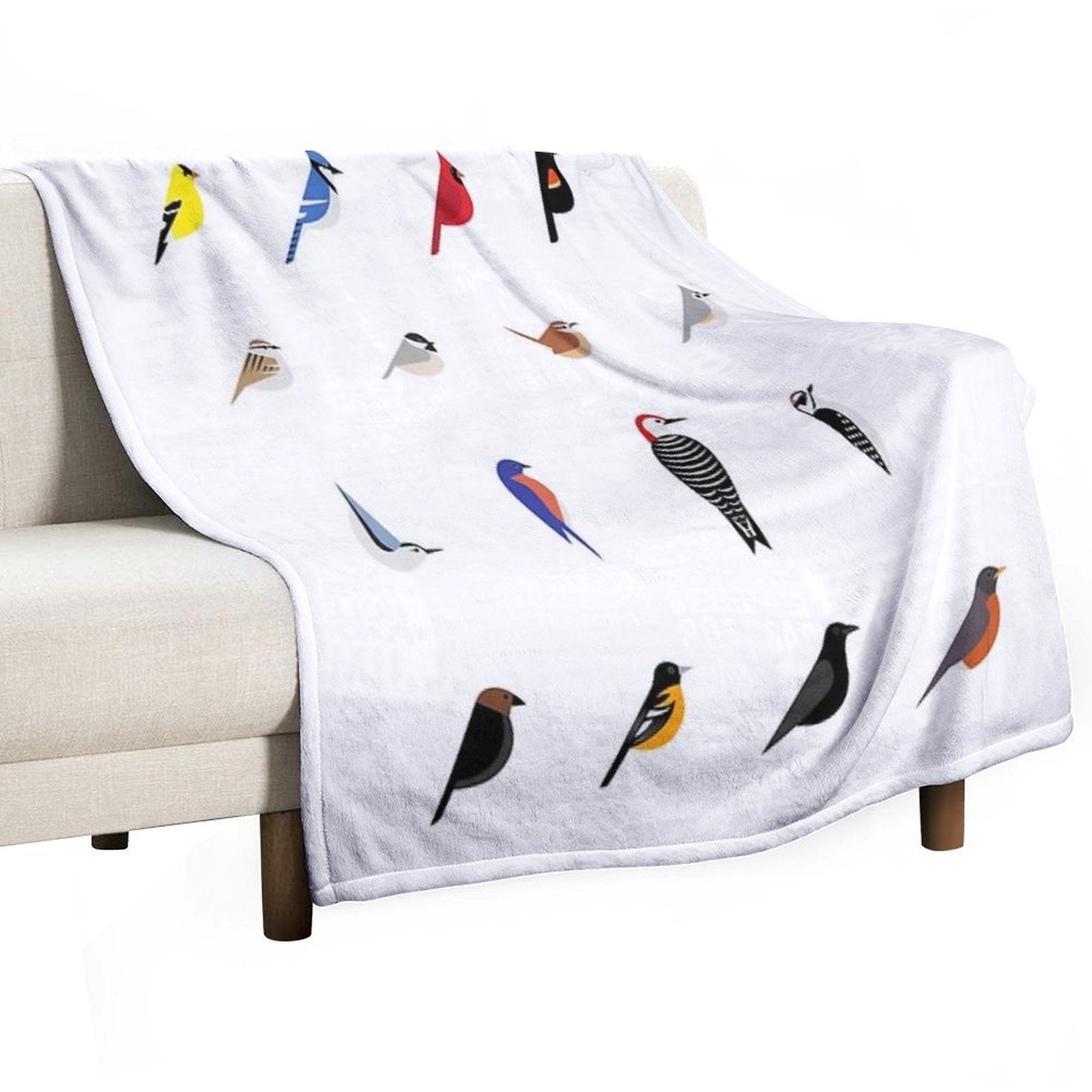 Common Backyard Birds of North America Lightweight Throw Blanket
