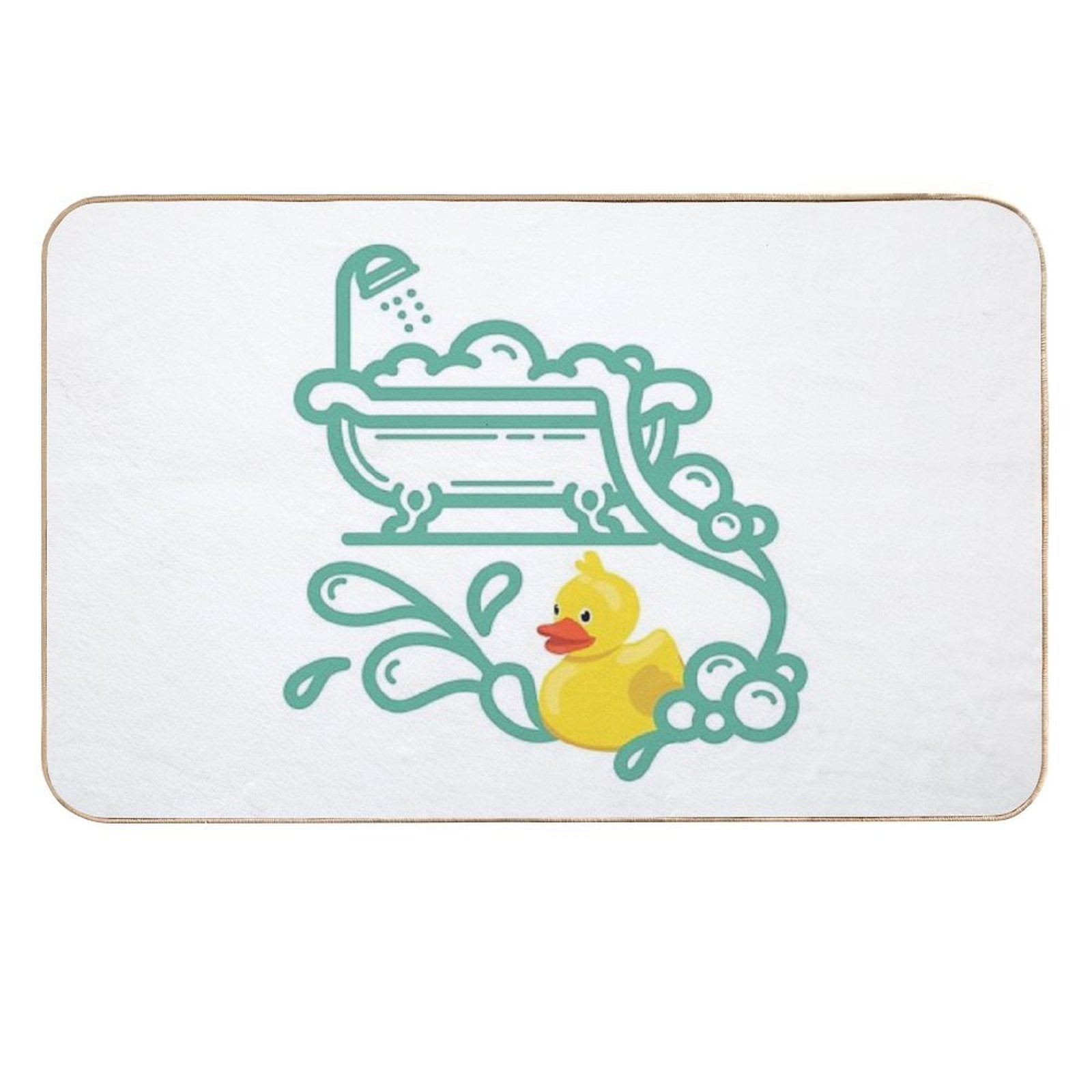 CUTE RUBBER DUCK SPLISH SPLASH BATH TIME  Slip-Resistant Bath Mat