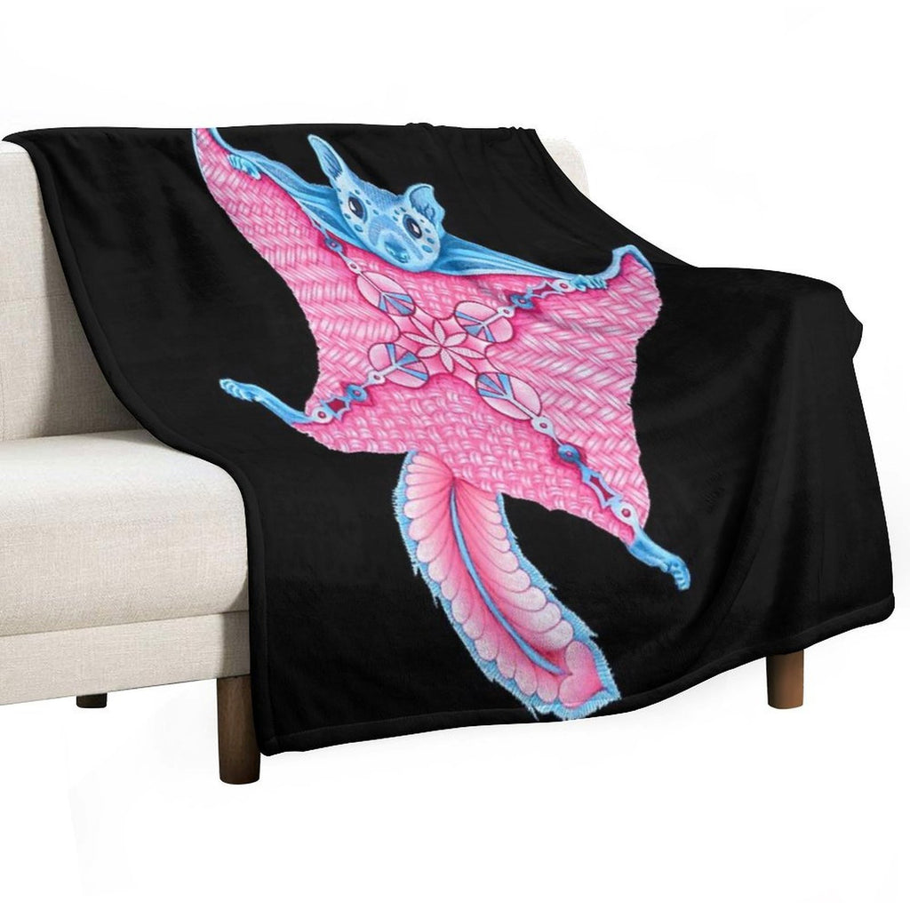 Flying Squirrel Totem Gift-ready Throw Blanket
