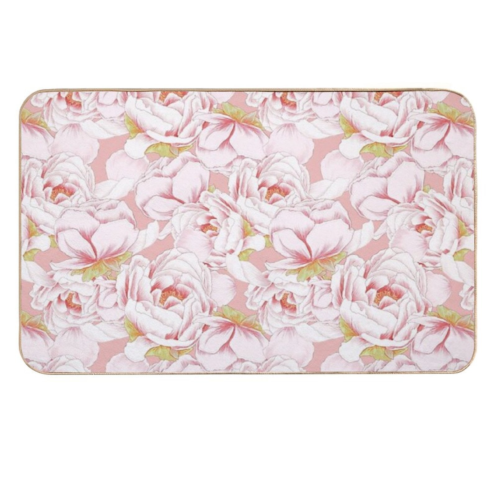 Peonies  Stain-Proof Bath Mat