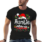 Auntie Claus Christmas Lights Pajama Family Matching  Versatile T-Shirt