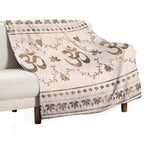 OM Symbol Ornament - Pastel Gold Durable Throw Blanket