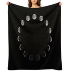 Moon Phases 2 Machine-washable Throw Blanket