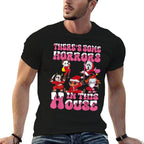 Theres Some Horror In This House Funny Santa Christmas Xmas  Polyester Blend T-Shirt