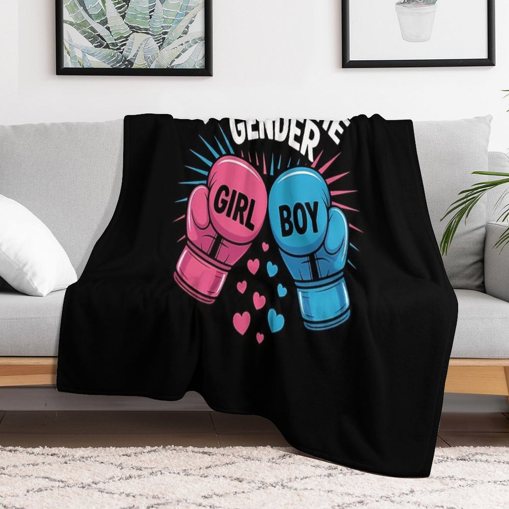 Gender Reveal Party Keeper Of Gender Boxing Pink Or Blue Travel-friendly Throw Blanket
