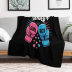 Gender Reveal Party Keeper Of Gender Boxing Pink Or Blue Travel-friendly Throw Blanket