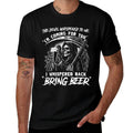 The Devil Whispered To Me - Grim Reaper Funny Beer  Trendy Pattern T-Shirt