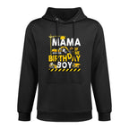 Mama of The Birthday Boy Construction Worker Bday Party Cotton-Polyester Blend Hoodie