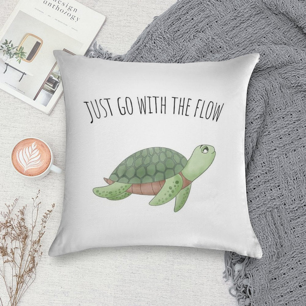 Just Go with The Flow Soft Style Accent Throw Pillow