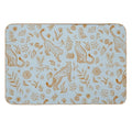 Cheetahs And Plants Boho  Easy Maintenance Bath Mat