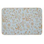 Cheetahs And Plants Boho  Easy Maintenance Bath Mat