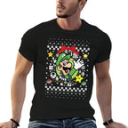 Super Mario Luigi Classic Ugly Christmas Graphic  Easy-care T-Shirt