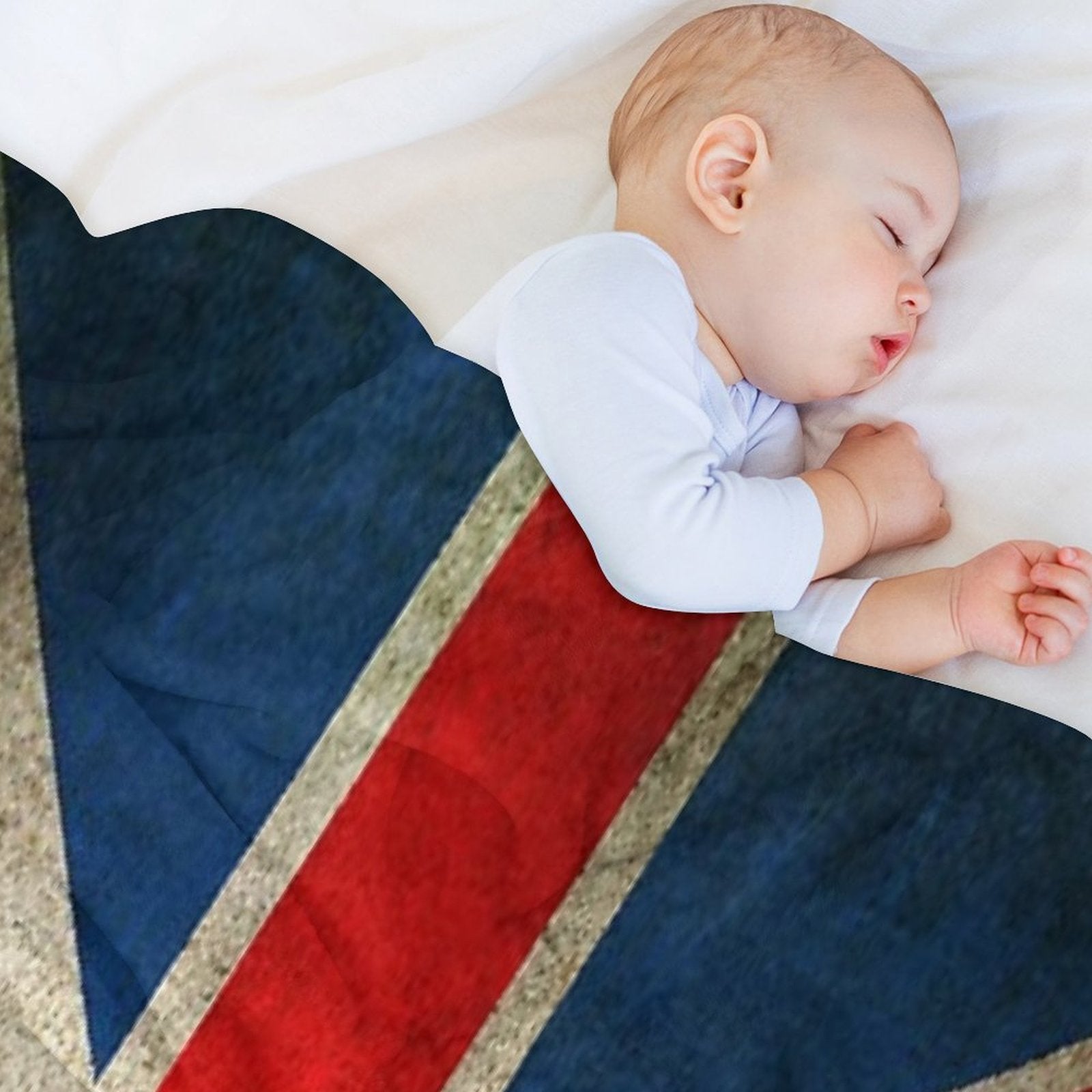 Old And Worn Distressed Vintage Union Jack Flag Compact Throw Blanket