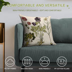 Botanica Nostalgia II Plant Botanical Study Soft Luxury Feel Throw Pillow