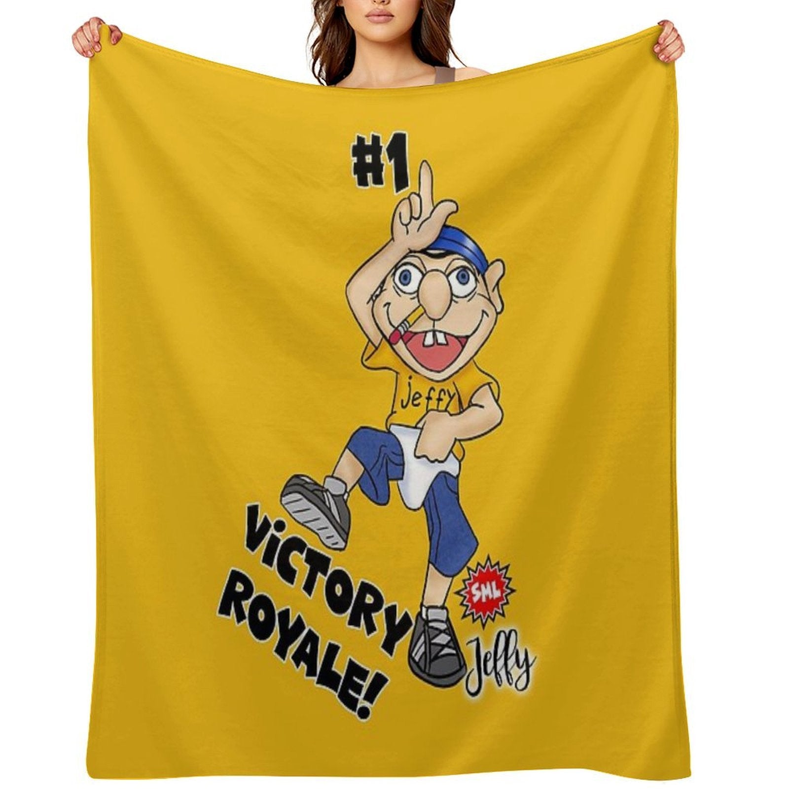 Jeffy Victory Royale Funny Dance Multi-functional Throw Blanket