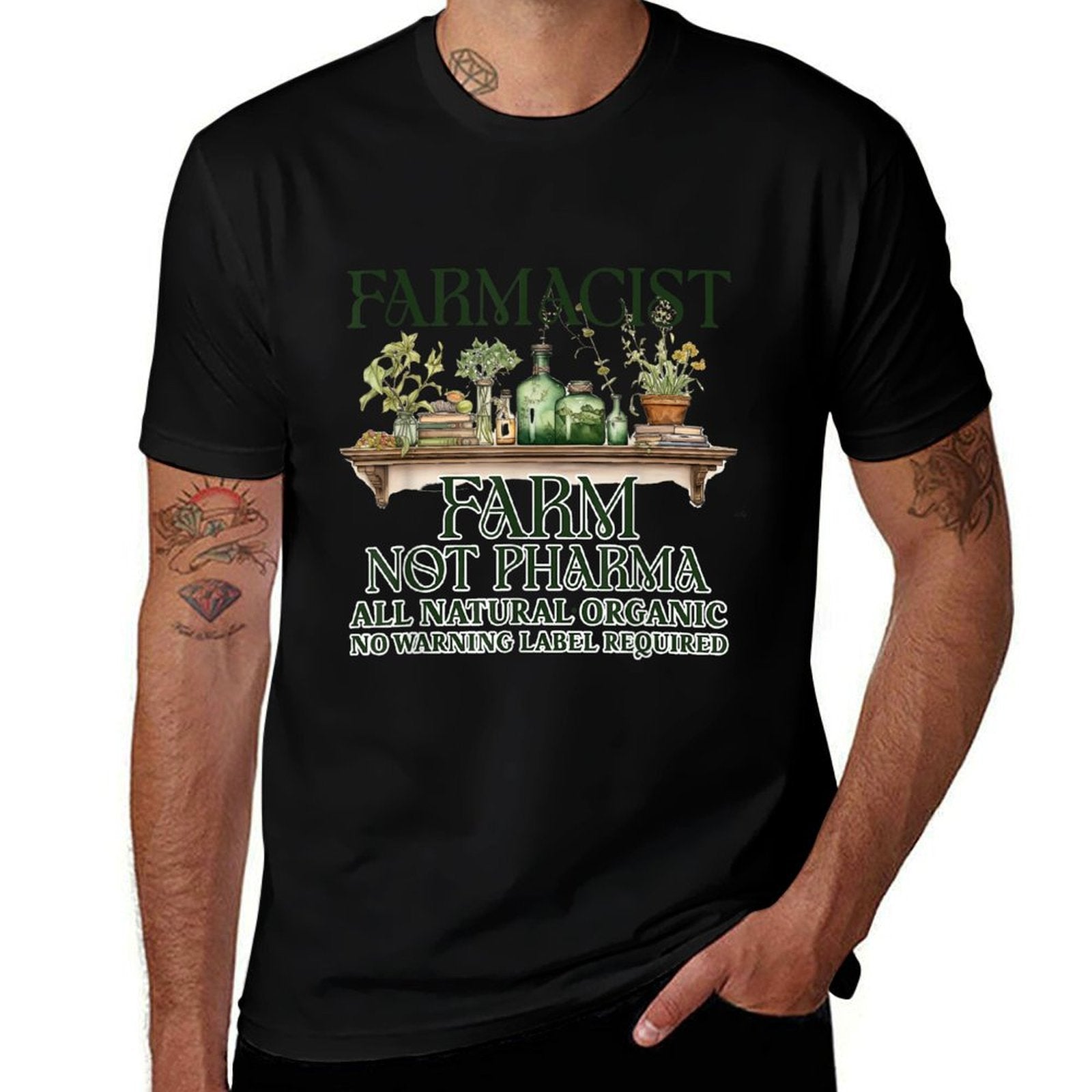 Herbalist Plants Are Medicine Farmacist Farm Not Pharma  Soft T-Shirt