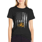 School Bus Driver Usa American Funny Bus Driver Gift  Cotton T-Shirt