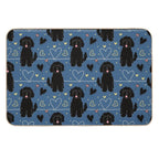 LOVE Black Goldendoodle Dog  Rapid-Drying Bath Mat