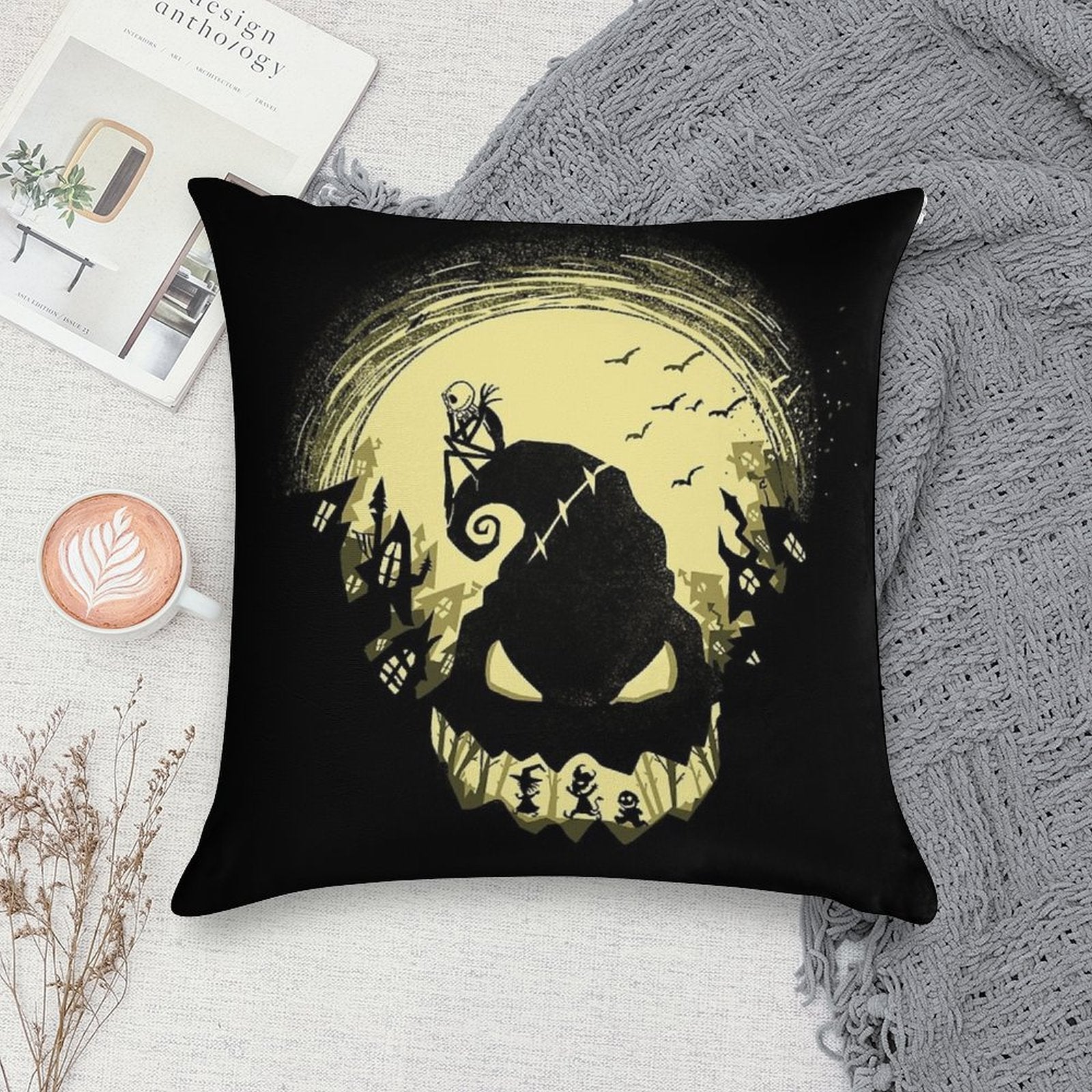 Jack's Nightmare Soft High-Density Material Throw Pillow