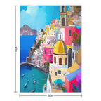 Amalfi Dreams Colorful Amalfi Coast in Italy Velvety-soft Throw Blanket