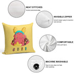 Cute Guff Soft Short Plush Fabric Throw Pillow