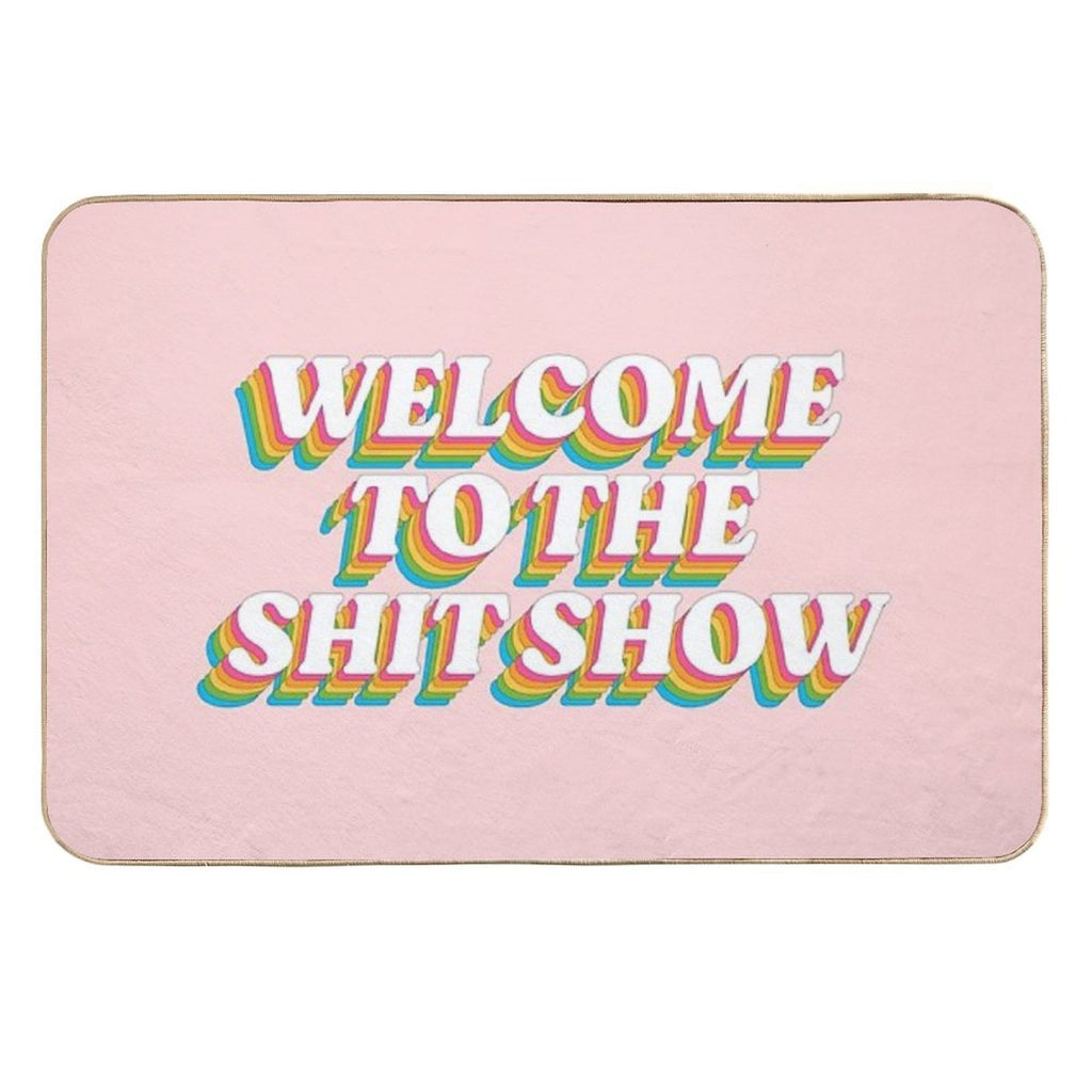 Welcome to The Shitshow The Rainbow Edition  Anti-Trip Bath Mat