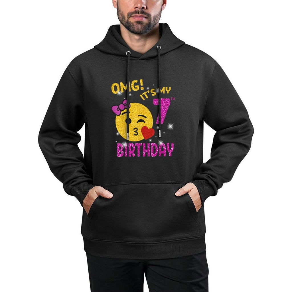OMG It's My 7th Birthday Girl Cute 7 Yrs Old Birthday Party Layering Staple Hoodie