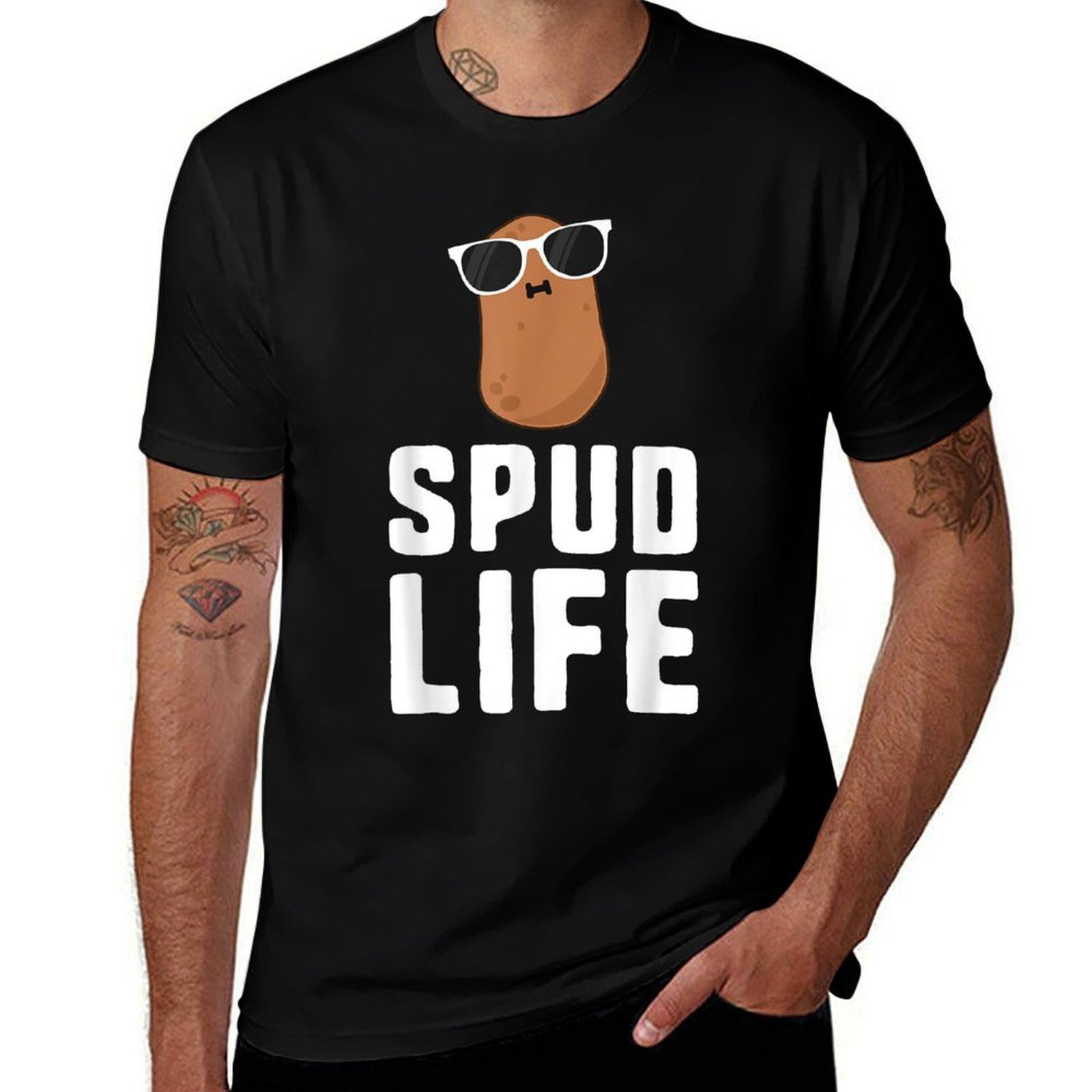 Spud Life Funny Potato Food Humor Vegetable Gift  Vintage-inspired T-Shirt