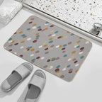 Modern Basic Pattern Dots- Earth Tones  Odorless Bath Mat