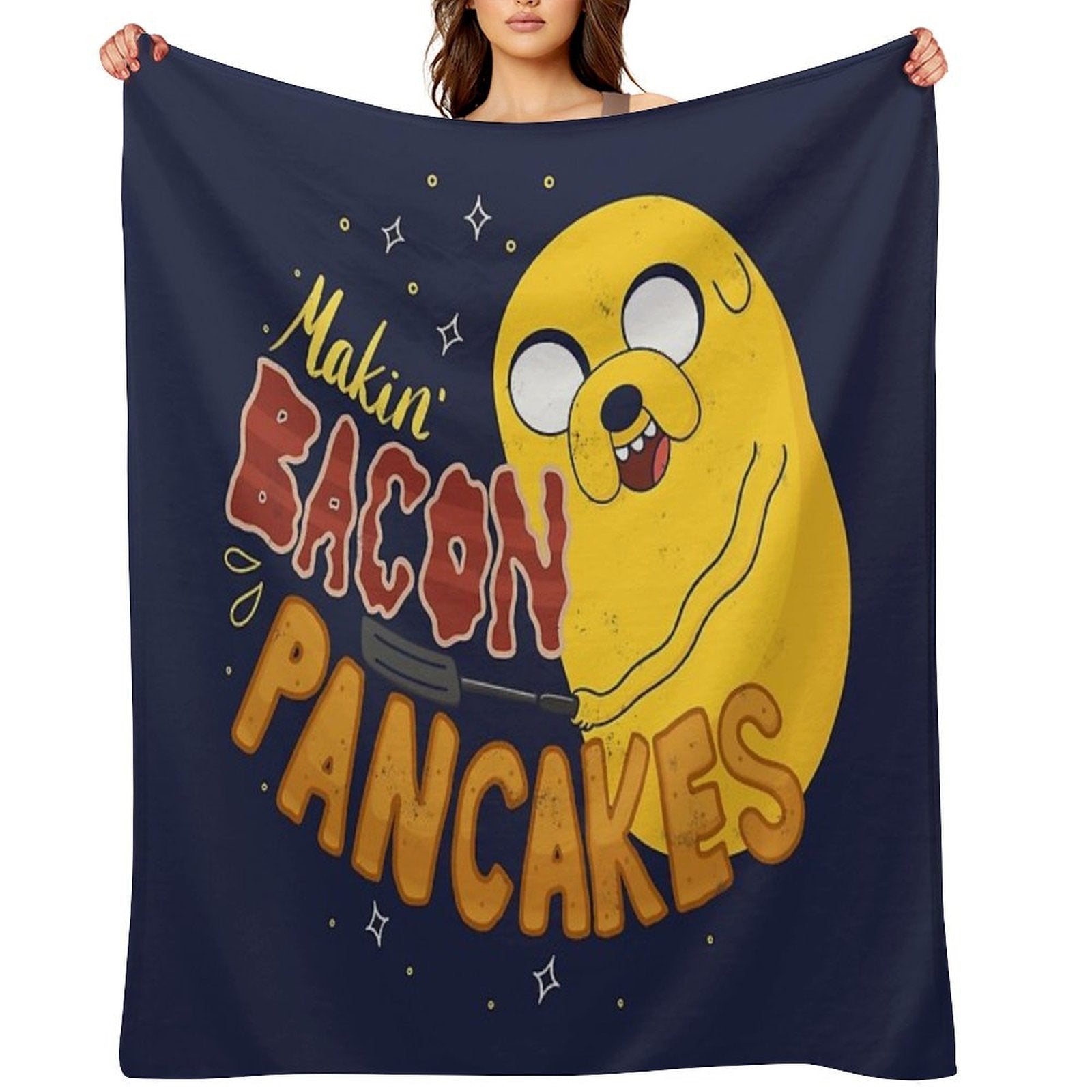 Makin' Bacon Pancakes - Jake The Dog Wrinkle-free Throw Blanket