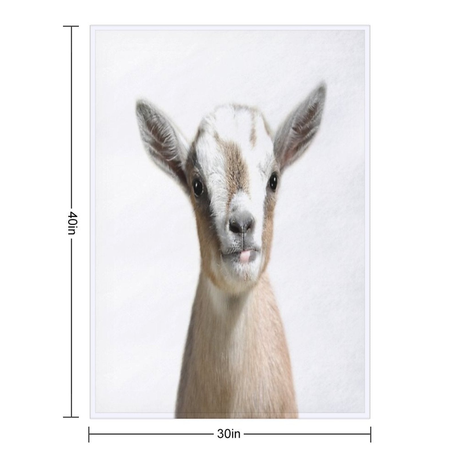Little Goat, Animal, Cute Animal Wrinkle-free Throw Blanket