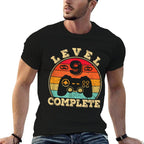 9th Wedding Anniversary - 9 Years Married - Level 9 Complete  Heathered Texture T-Shirt