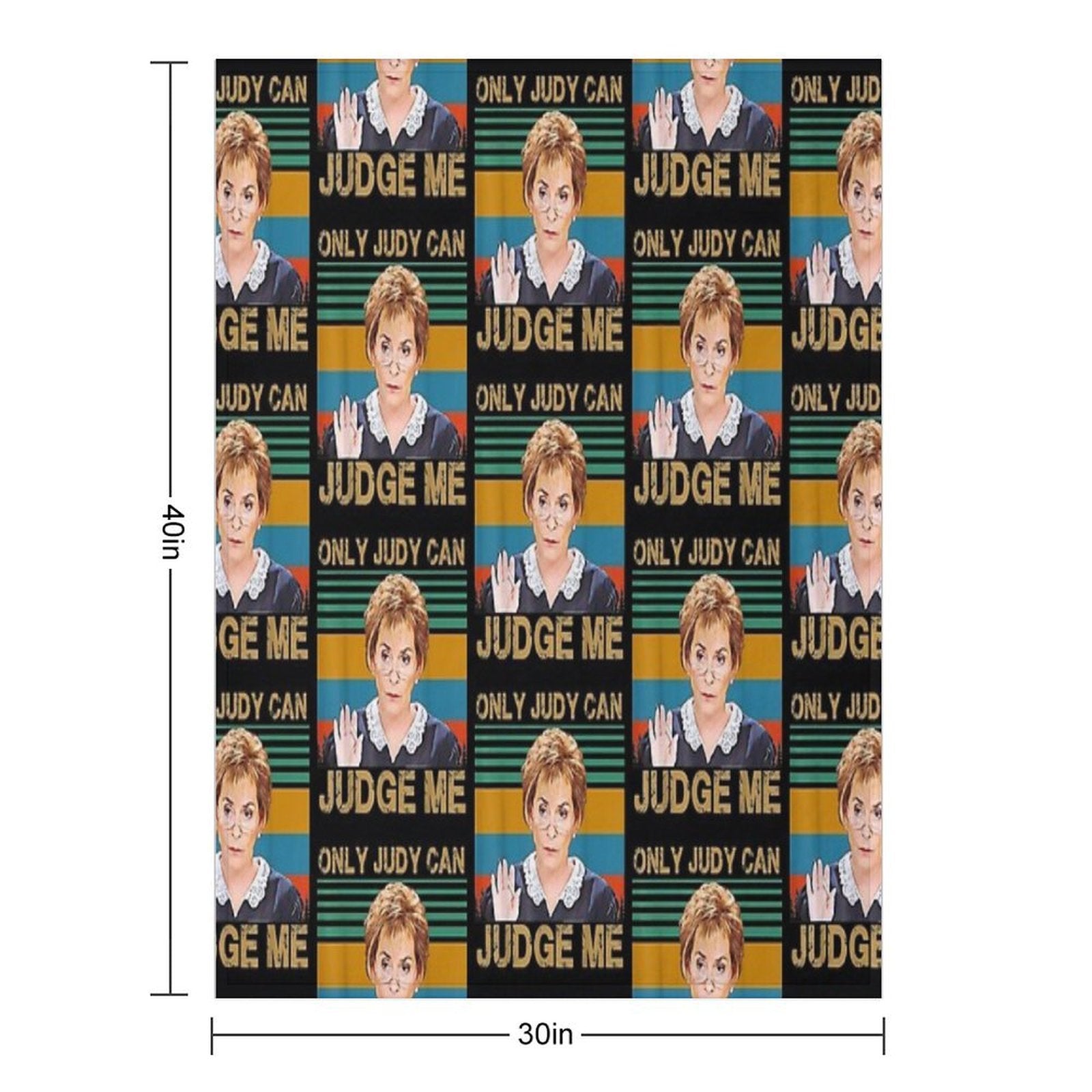 Funny Only Judy Can Judge Me Retro Vintage Sustainable Throw Blanket