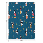 A Circus of Puffins Multi-functional Throw Blanket
