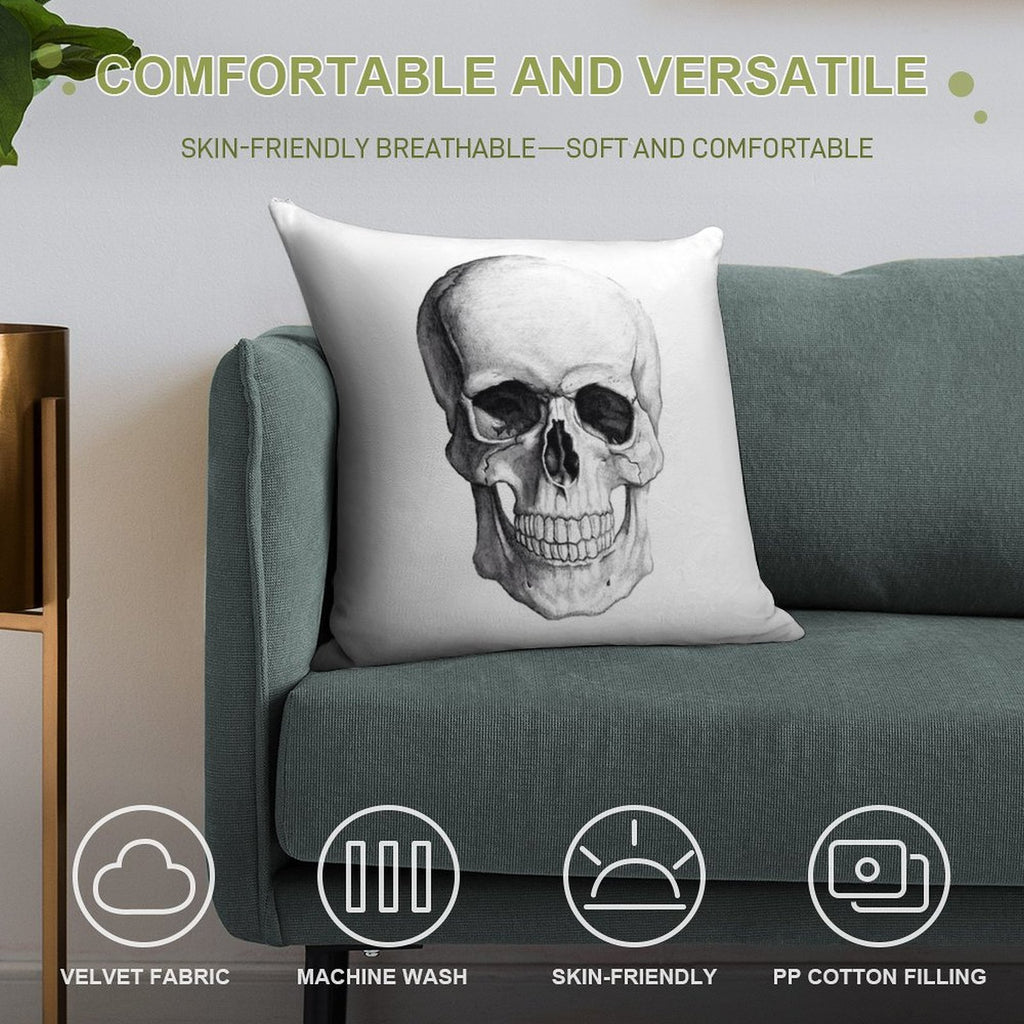 Skull Soft Easy Maintenance Throw Pillow