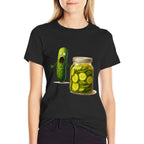 Funny Screaming Pickle Cucumber Jar Joke  Relaxed-fit T-Shirt