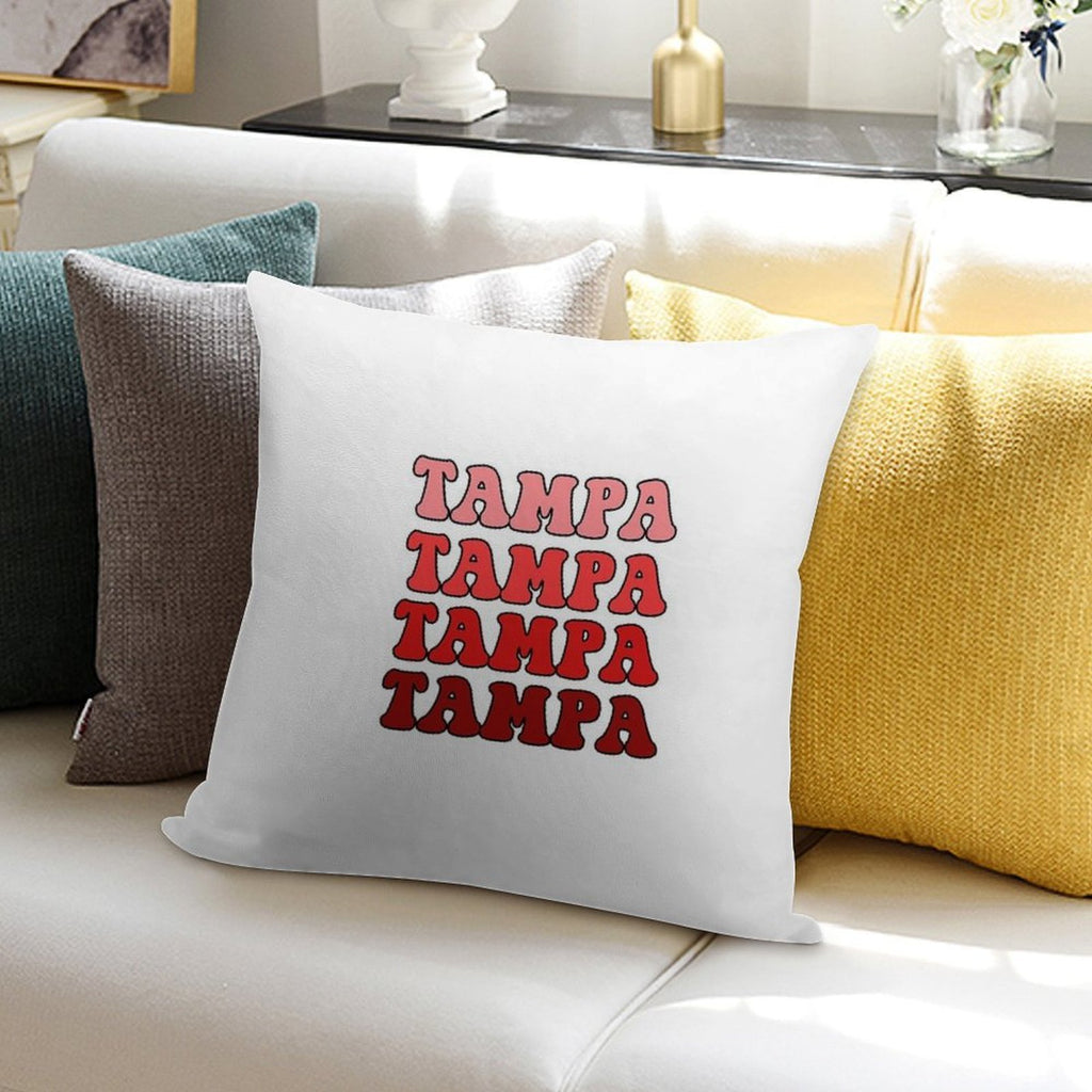 U Tampa Gradient Text Soft Shrink-Resistant Throw Pillow