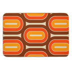 Retro Geometric Pod Design 721  Easy To Clean Bath Mat