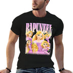 Disney Tangled Princess Rapunzel Multi Pose  Trendy Pattern T-Shirt